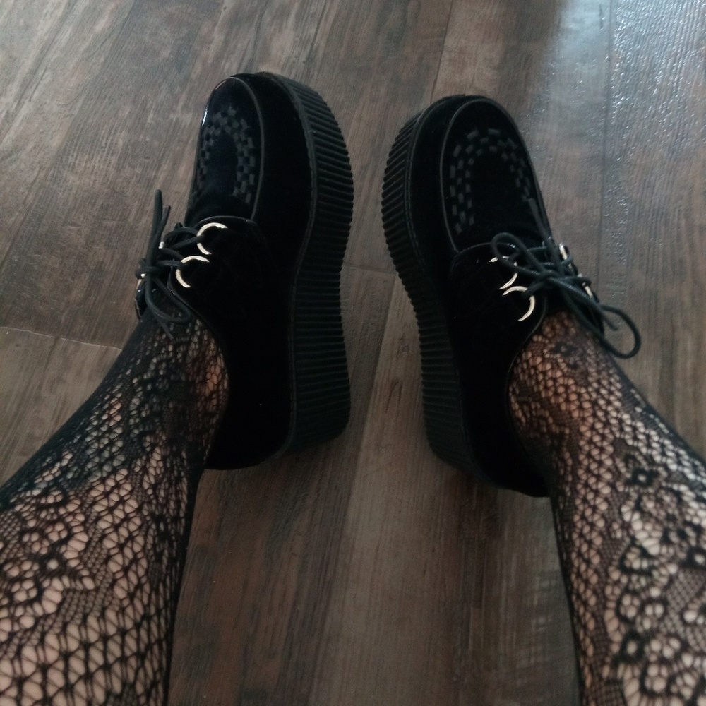 RePosh NEW Black Viva Platform Creepers SZ 7